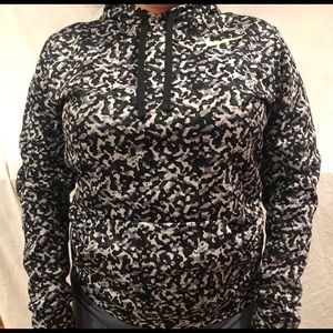 Nike Dri-Fit Fleece Black Camouflage Hoodie
